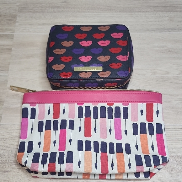 Colorful Lip and Lipstick Print Cosmetic Bags - Picture 1 of 2